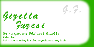 gizella fuzesi business card